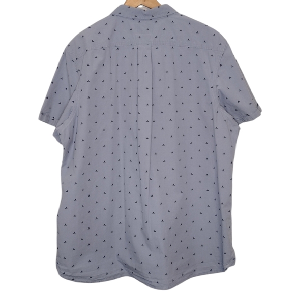 The North Face Blue Patterned Short Sleeve Button Down Shirt Sz XXL - Picture 2 of 13
